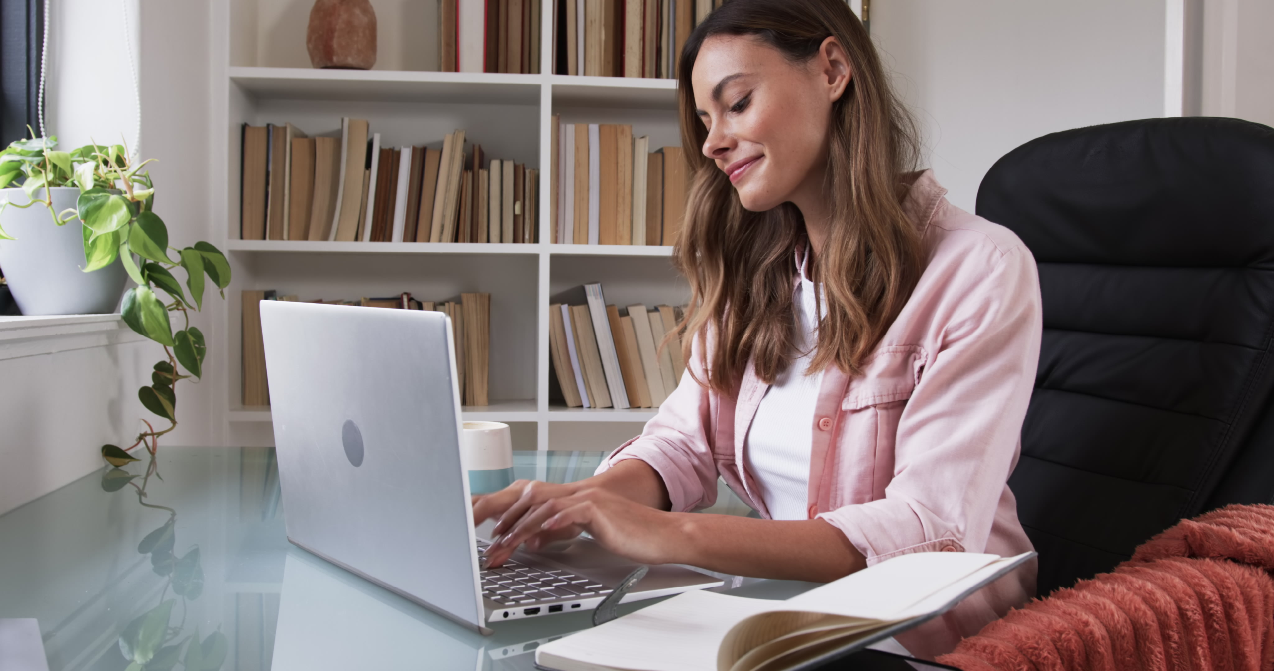 Confident woman able to complete tasks using energy planner